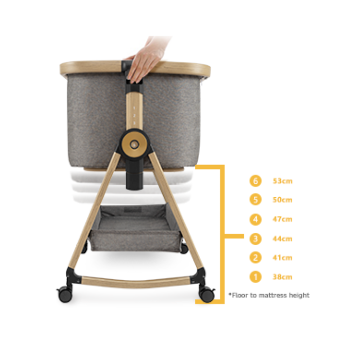 Mambo Co Sleeper Crib Bassinet with Mattress