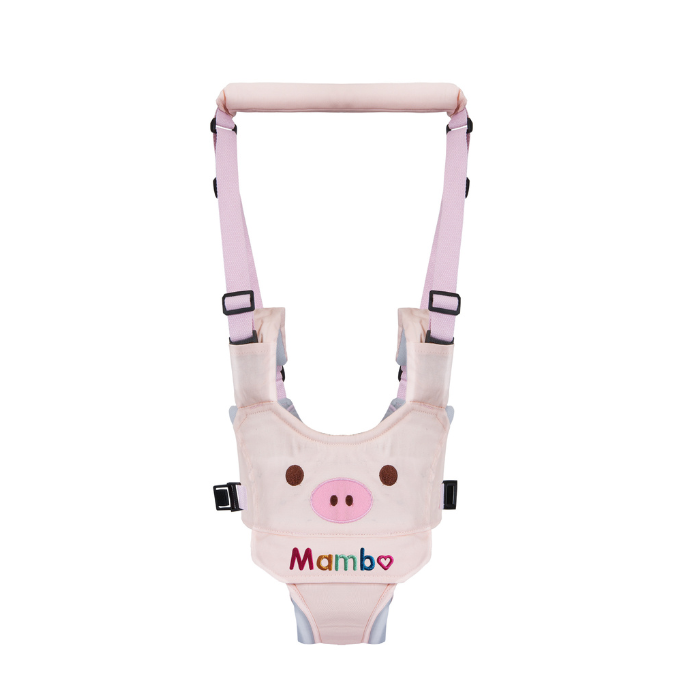 Mambo Handheld Baby Walker Harness - Pink Pig