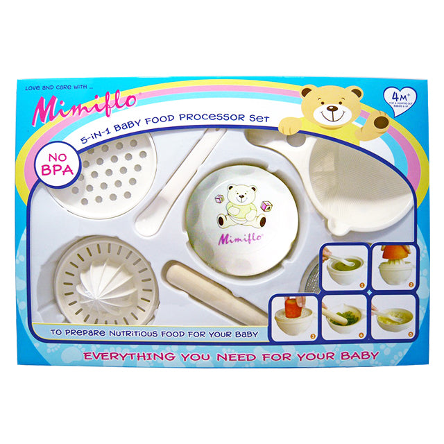 Mimiflo 5-in-1 Baby Food Processor Set