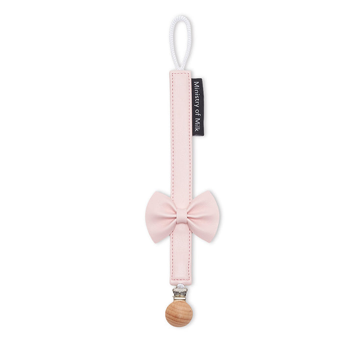 Ministry of Milk Bow Teether/Toy Holder - Baby Pink