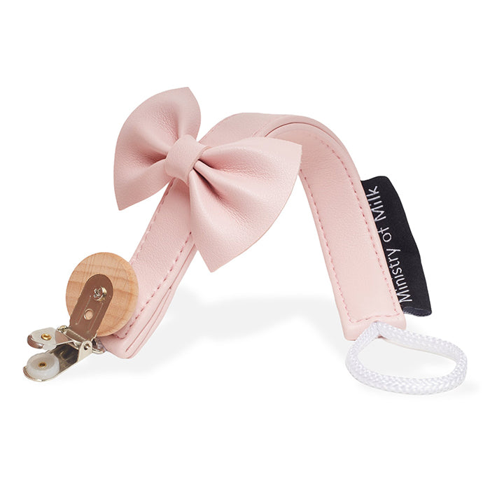 Ministry of Milk Bow Teether/Toy Holder - Baby Pink