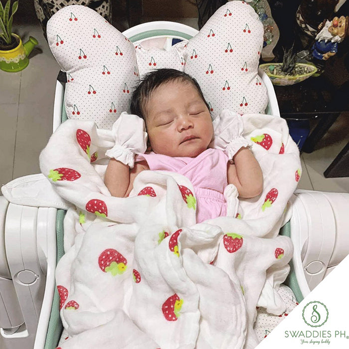 Swaddies PH Multi-purpose Muslin Cloth - Strawberries