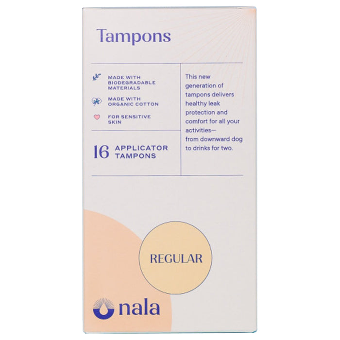 Nala Woman Organic Cotton Regular Tampons (16 Pieces)