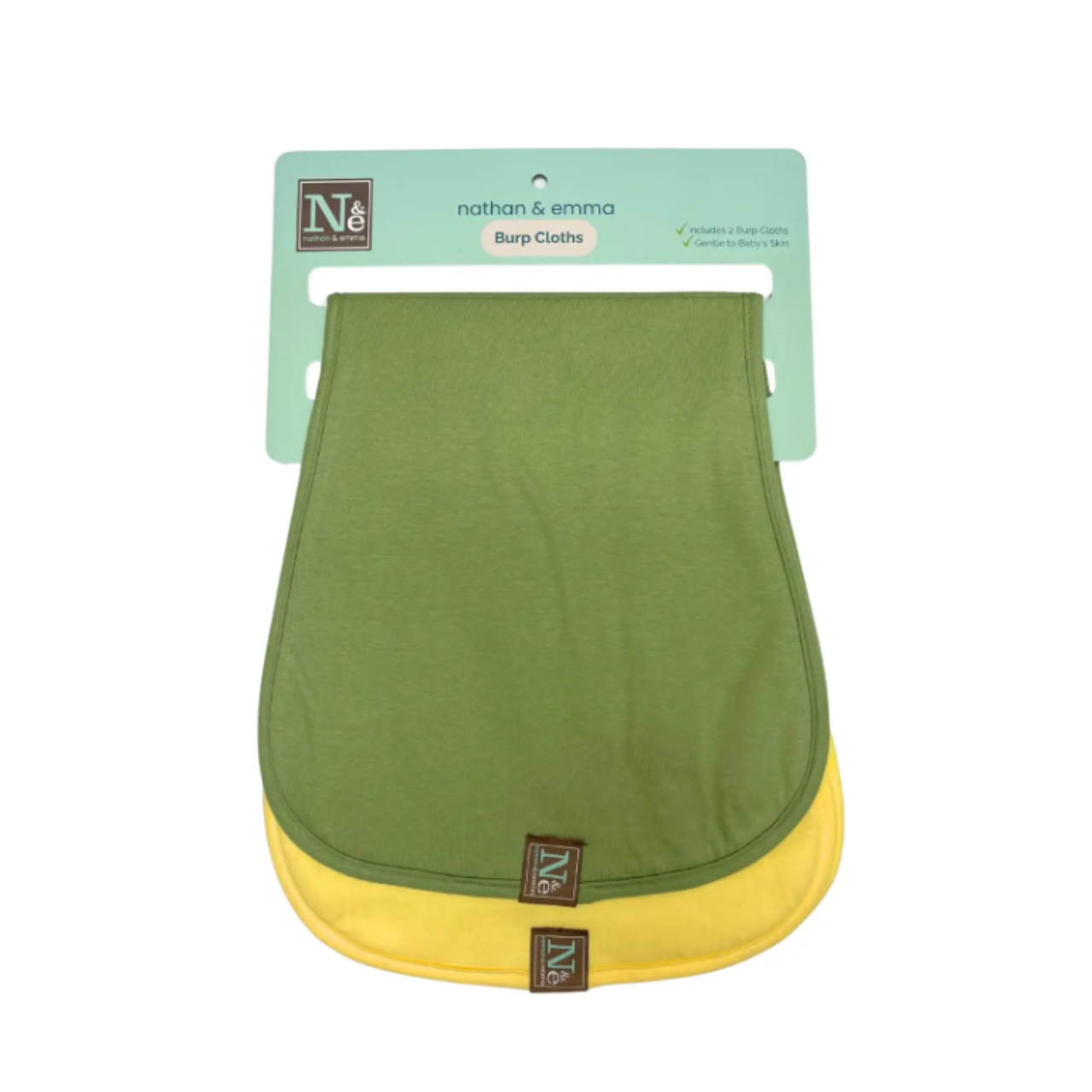 Nathan & Emma Burp Cloth Cotton/Fleece Bib