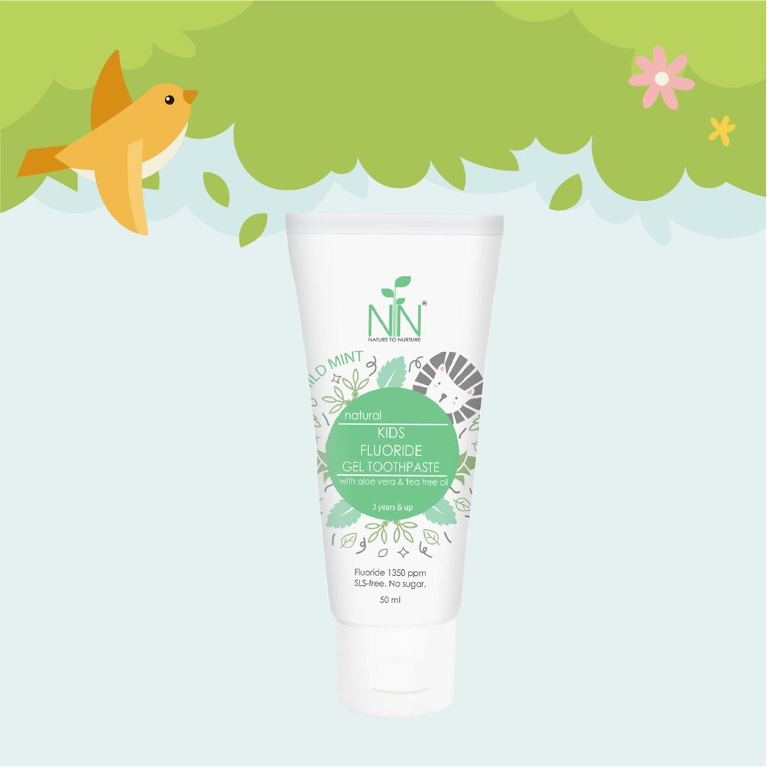 Nature To Nurture Kids Fluoride Gel Toothpaste 50ml - Mild Mint