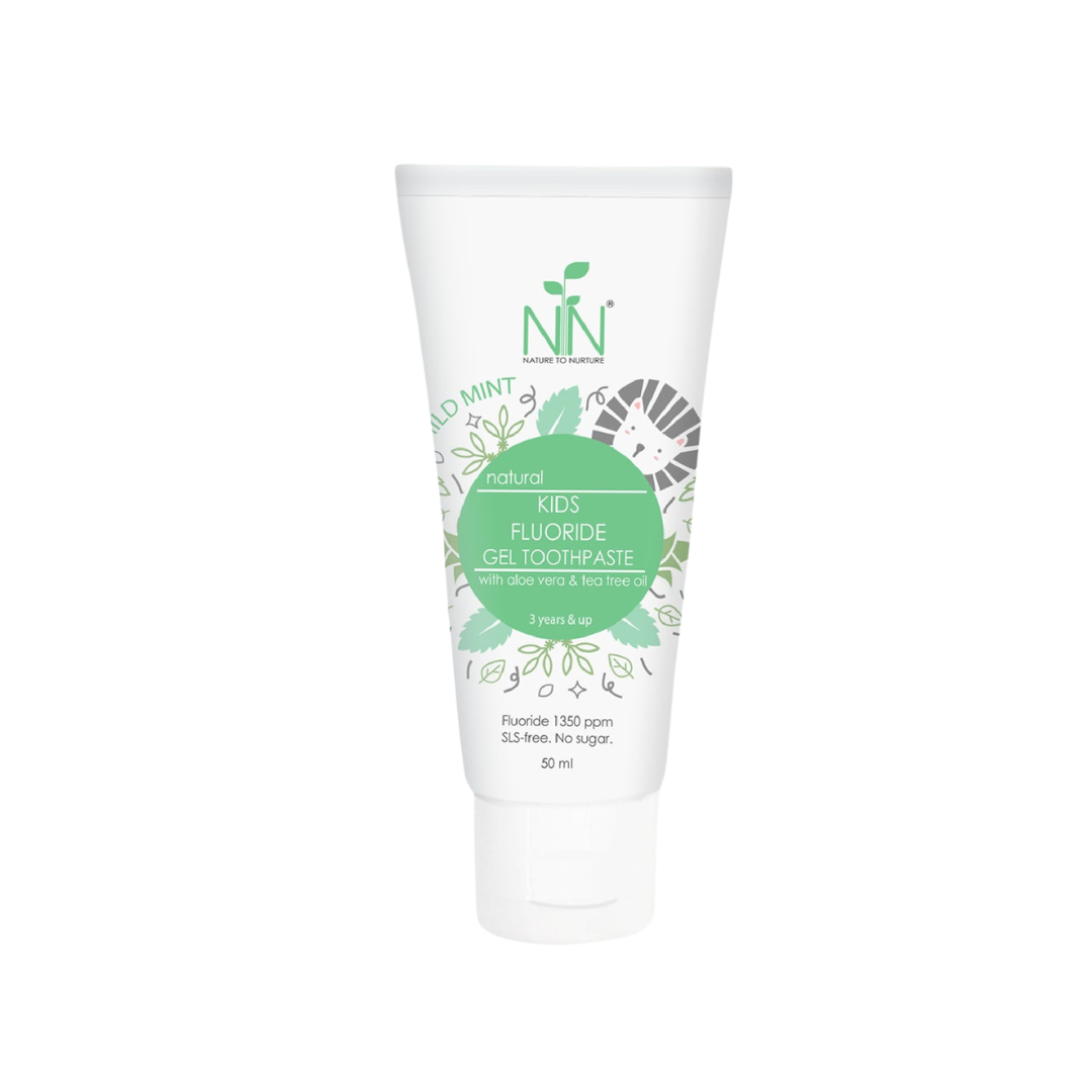 Nature To Nurture Kids Fluoride Gel Toothpaste 50ml - Mild Mint