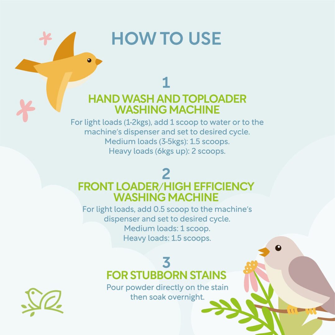 Nature To Nurture Laundry Powder Fragrance Free 1kg