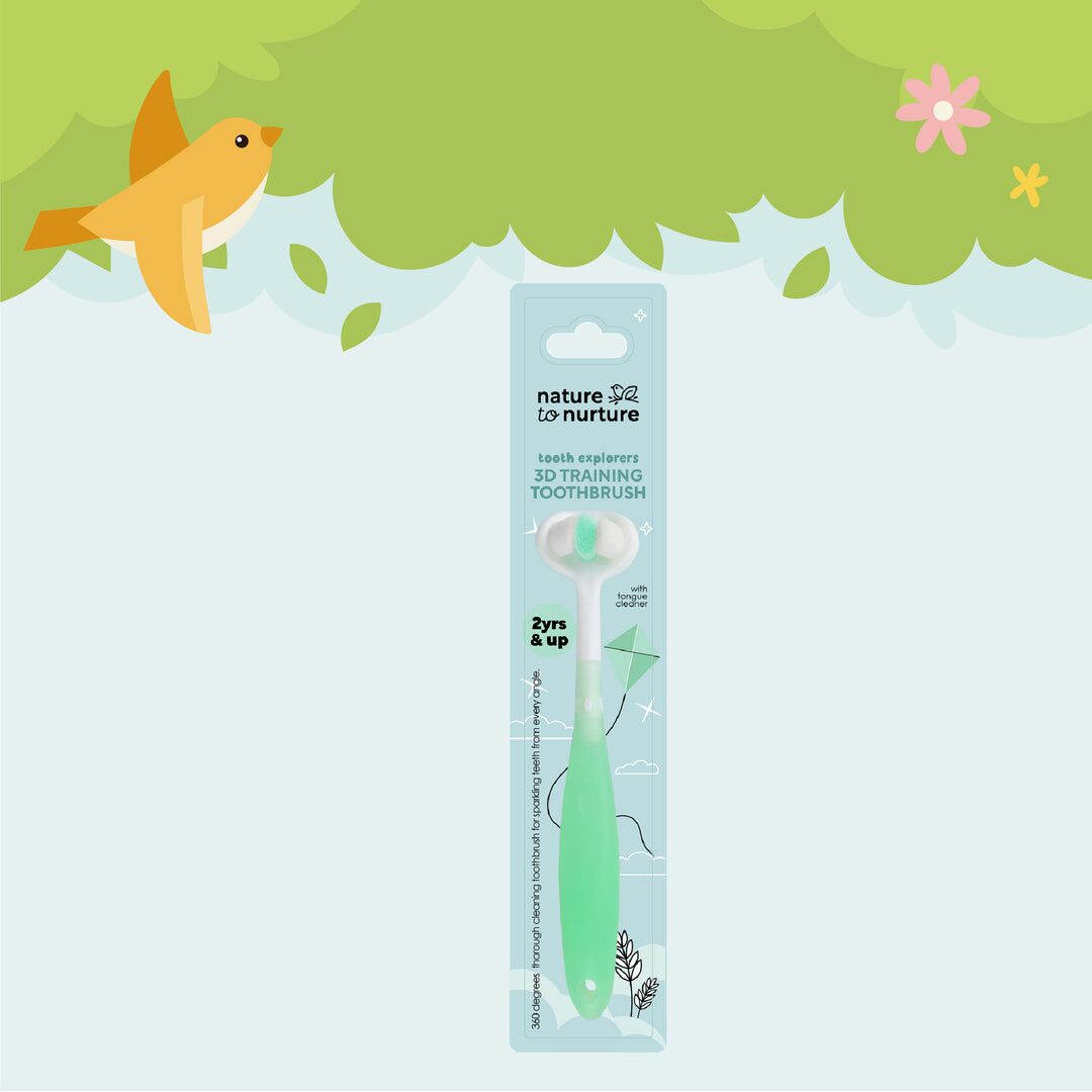 Nature To Nurture Tooth Explorers 3D Training Toothbrush (2 Yrs and Up) - Green