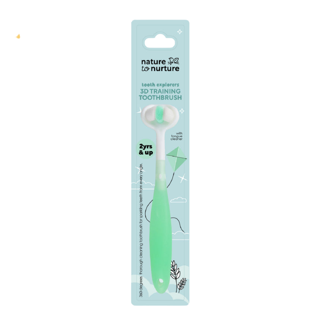 Nature To Nurture Tooth Explorers 3D Training Toothbrush (2 Yrs and Up) - Green