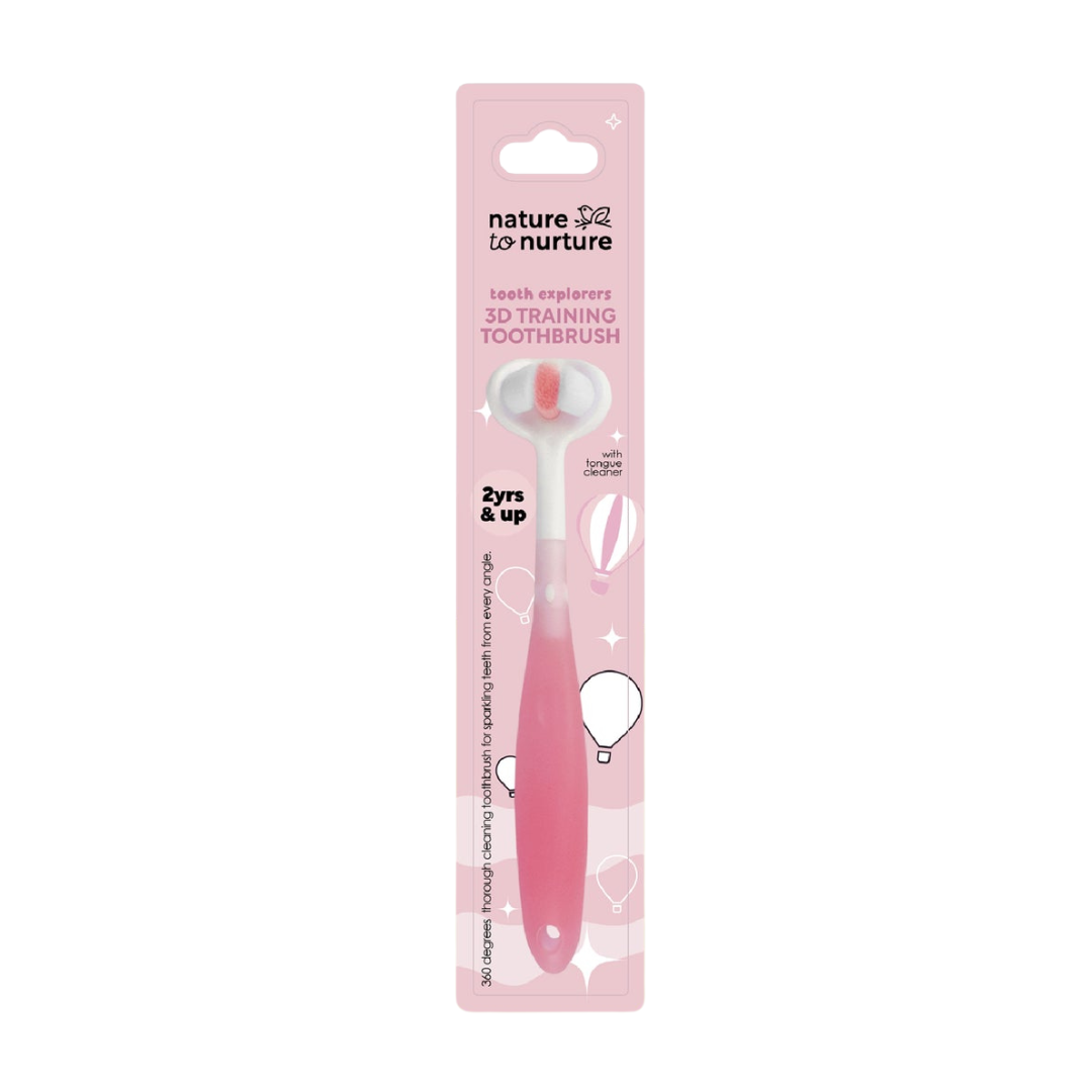 Nature To Nurture Tooth Explorers 3D Training Toothbrush (2 Yrs and Up) - Pink