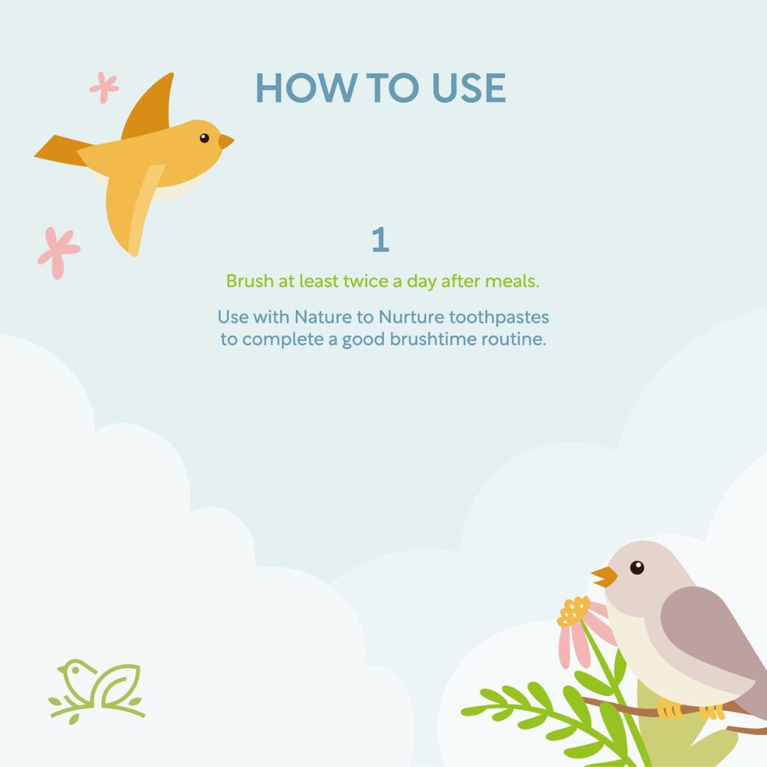 Nature To Nurture Wheat Straw Bamboo Charcoal Toothbrush (1-3 Yrs Old) - Yellow