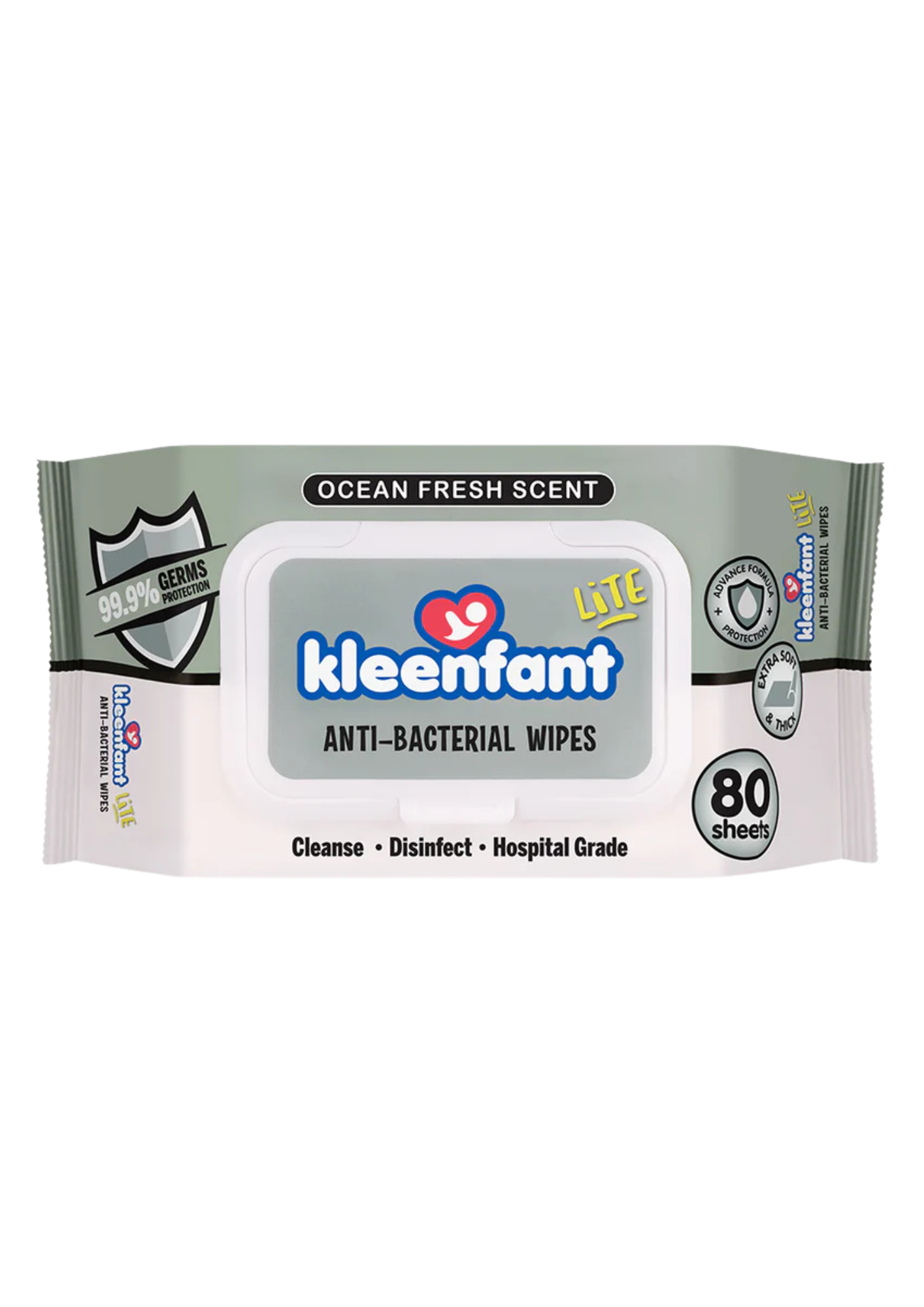 Kleenfant Lite Antibacterial Wipes 80 Sheets