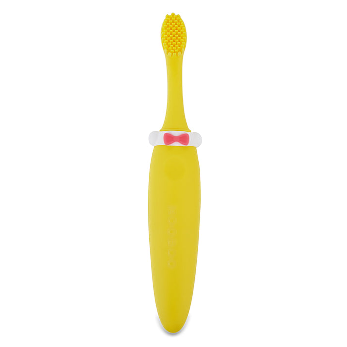 Nooboo My Milestone Toothbrush - Yellow (Pink Bowtie)