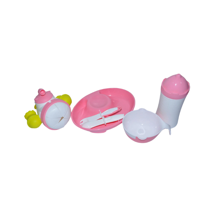 Mombella Ocean on Table Feeding Trainer Set - Pink