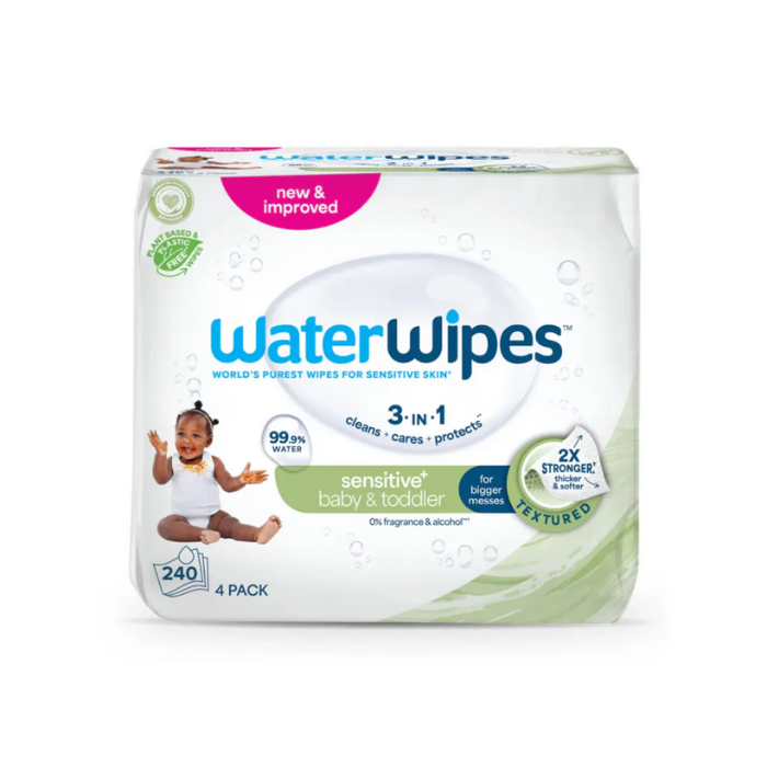 WaterWipes Sensitive+ Baby and Toddler 60's - 4 pcs