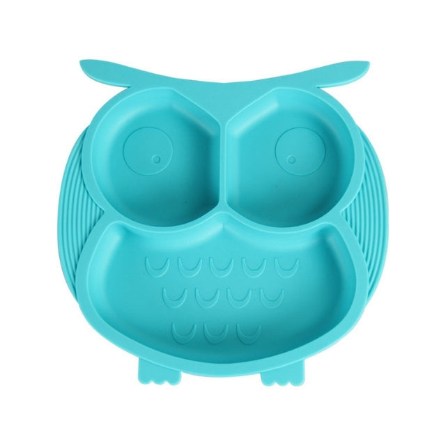 Owl Silicone Plates - Blue