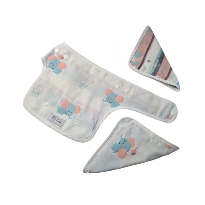 Zima Drool Pads - Pastel Elephant