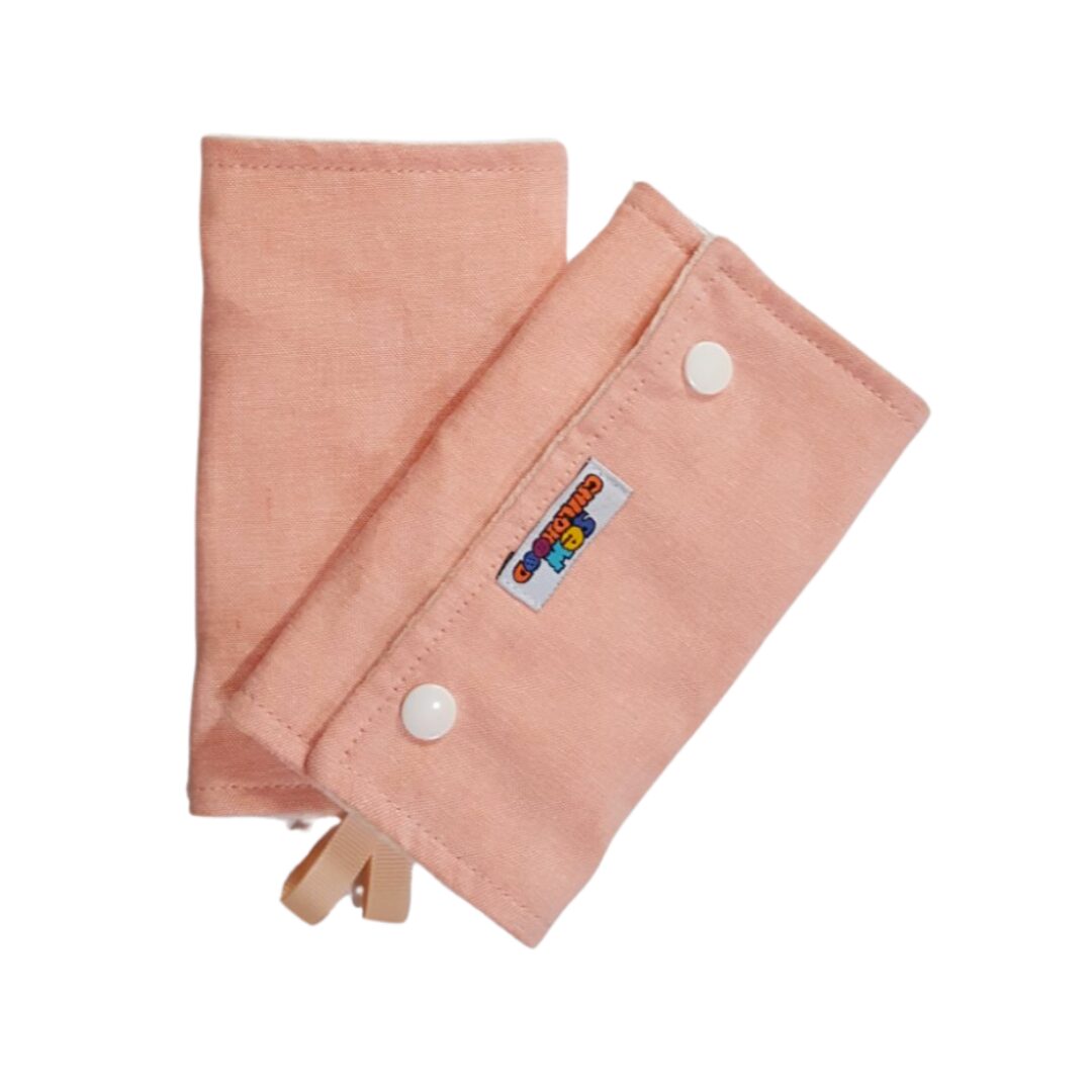 Sew Childhood Carrier Suck Pads Aka Drool Pads - Peach Chambray