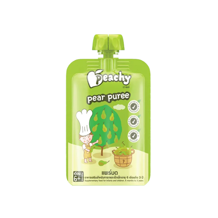 Peachy Baby Natural Baby Food - Pear Puree - 100g