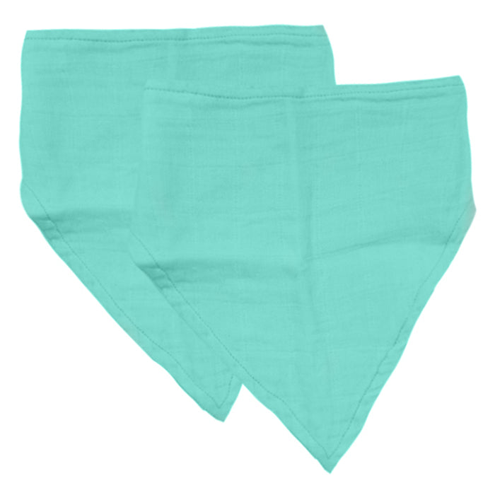 Petal by Li'l Tati Organic Cotton Muslin Bib Set of 2 - Mint