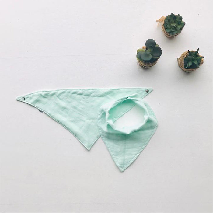 Petal by Li'l Tati Organic Cotton Muslin Bib Set of 2 - Mint