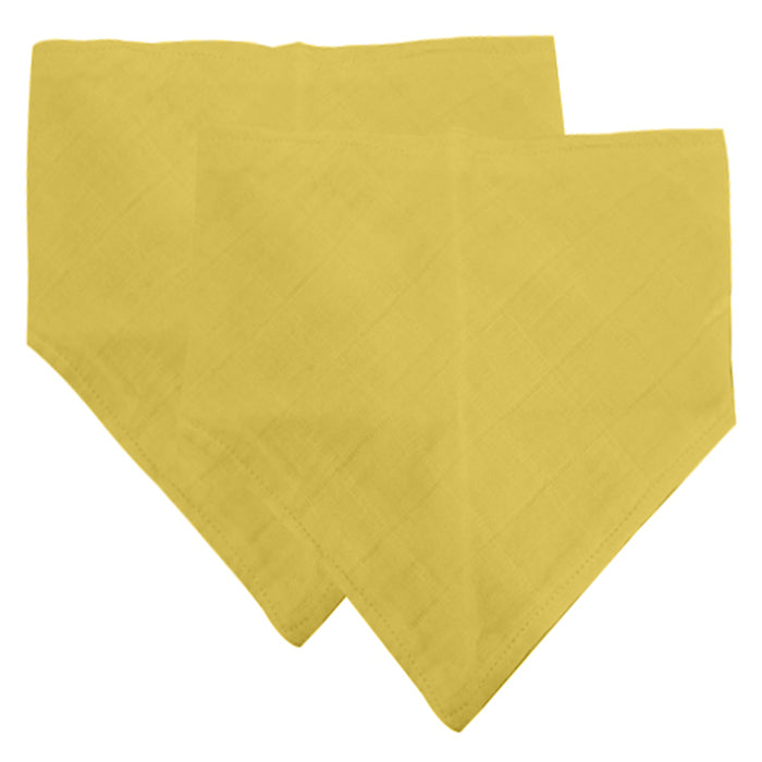 Petal by Li'l Tati Organic Cotton Muslin Bib Set of 2 - Yellow