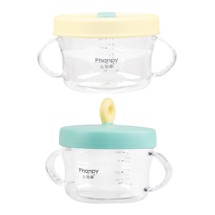 Phanpy Pure Series Straw Cup + Snack Cup - Yellow/Green