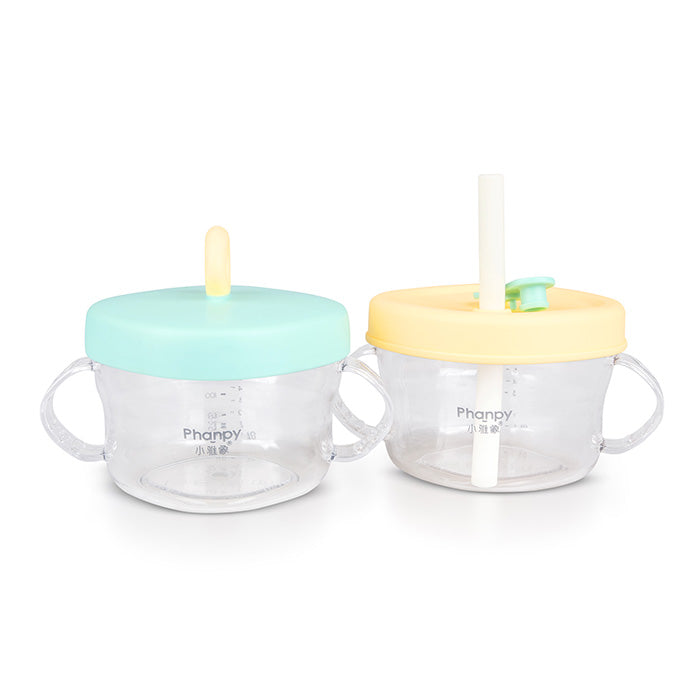 Phanpy Pure Series Straw Cup + Snack Cup - Yellow/Green