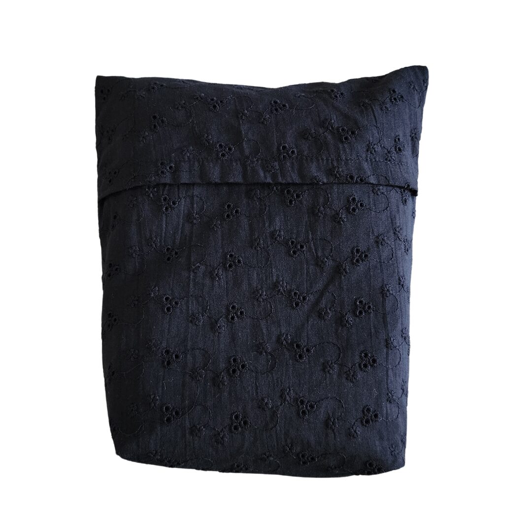 Sew Childhood Eyelet Poncho Nursing Cover with Detachable Stiffener - Black