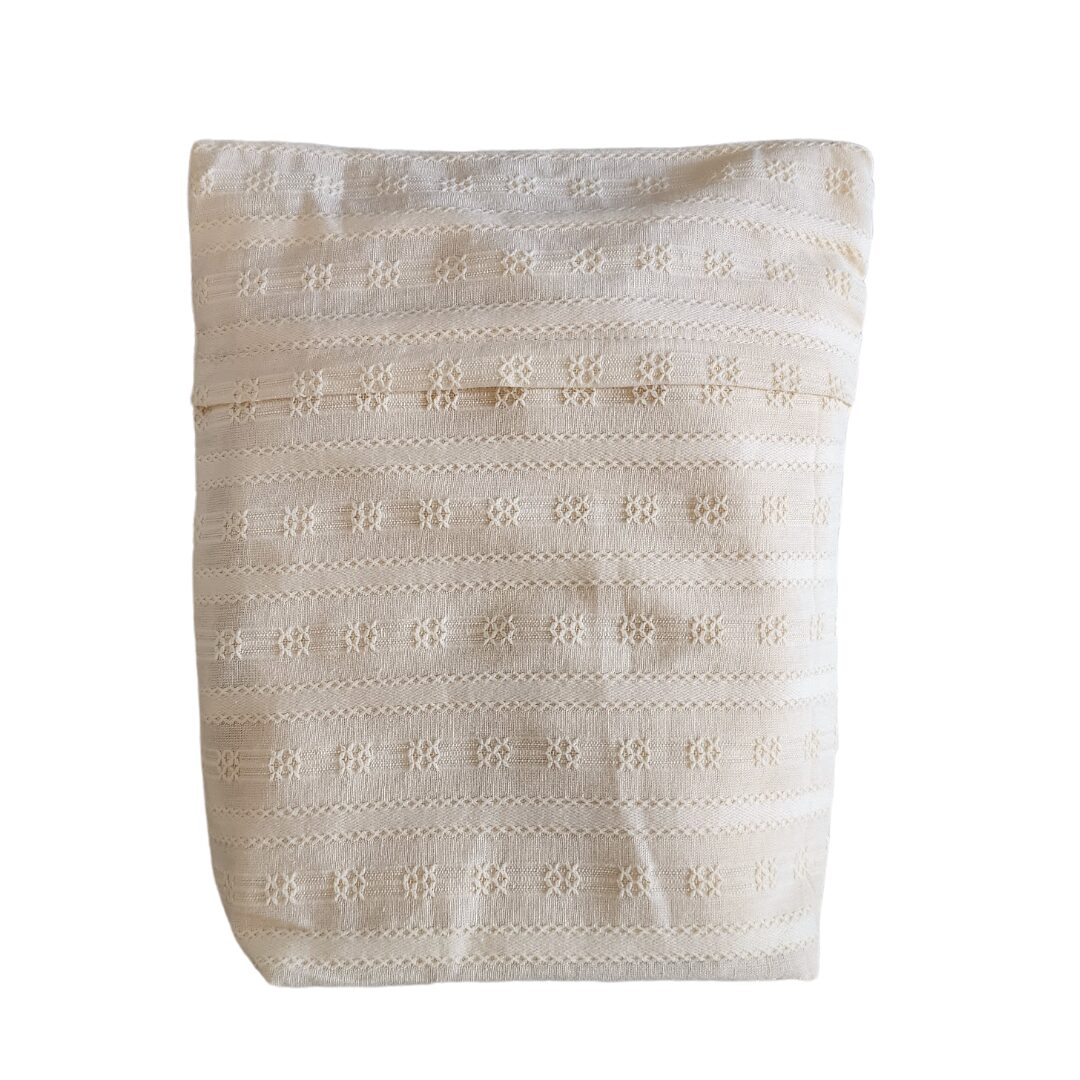Sew Childhood Textured Cotton Poncho with Detachable Stiffener - Ivory