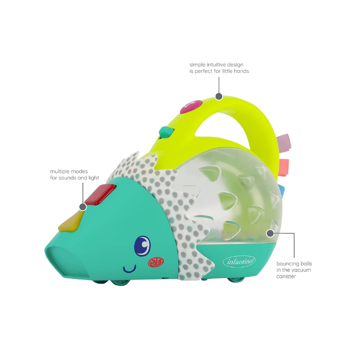 Infantino Push and Pop Musical Light-Up Mini-Vac