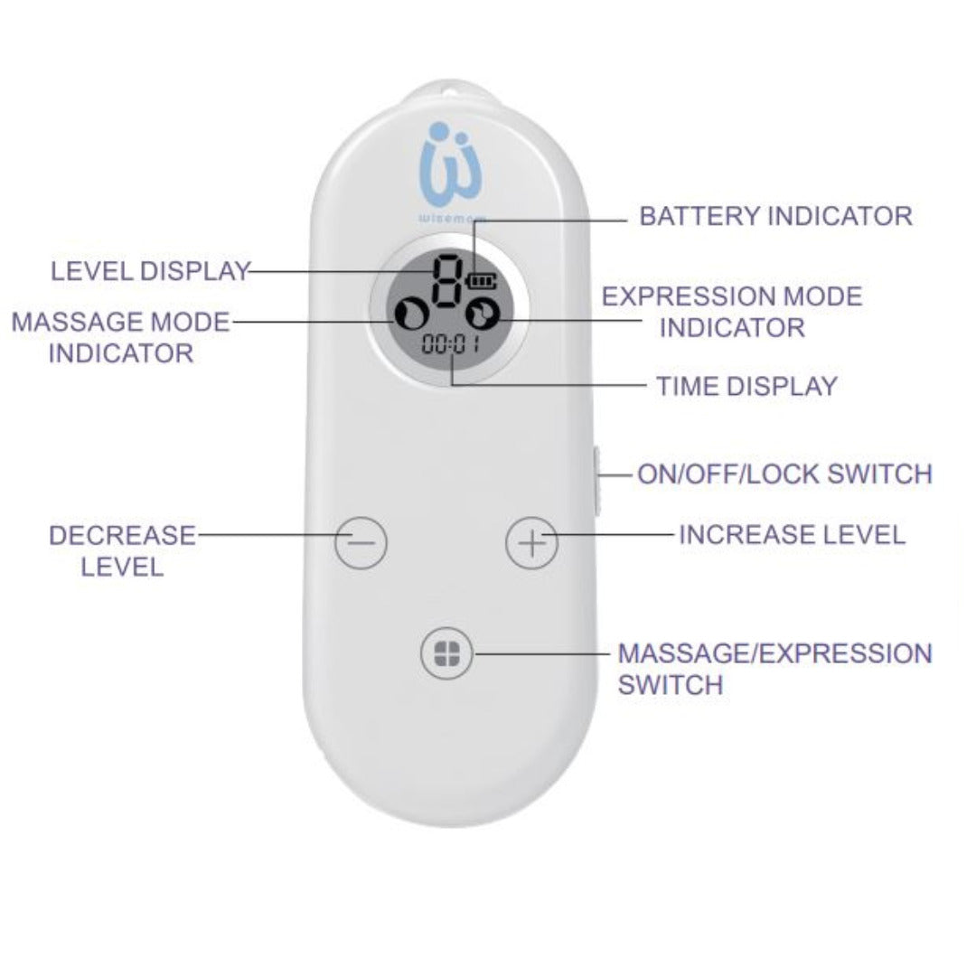Wisemom Pocket Rechargeable Double Electric Breast Pump (new breastkit design)