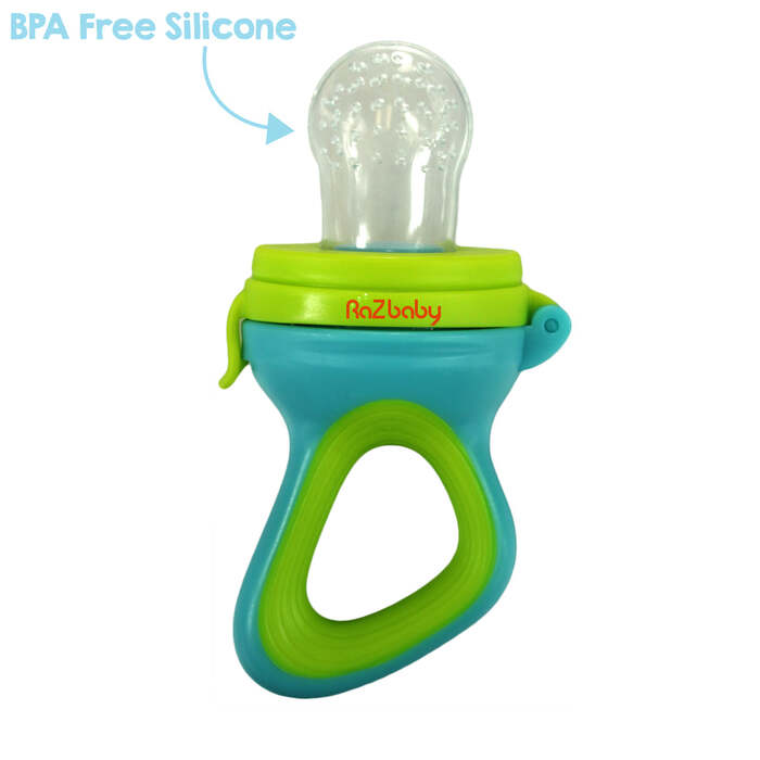 RaZBaby Raz-Feeder Teether Blue/Green