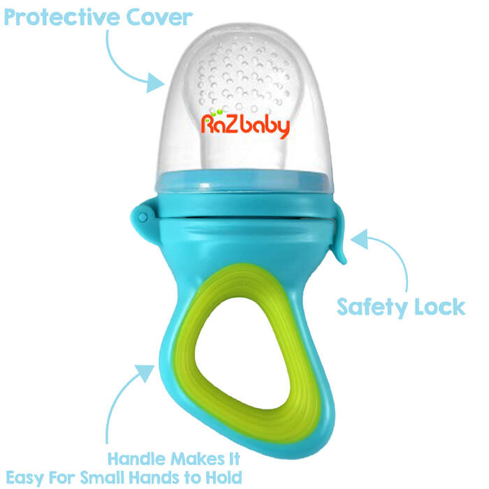 RaZBaby Raz-Feeder Teether Blue/Green