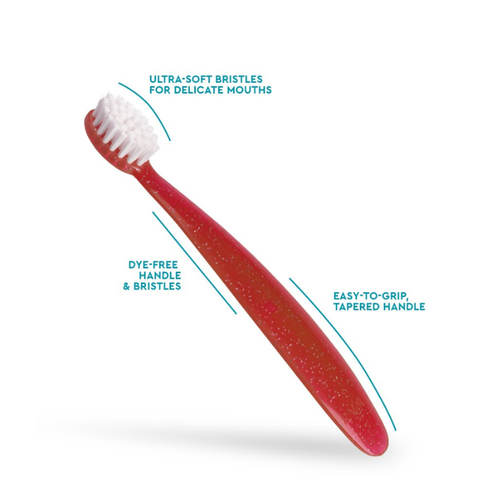 Radius Totz Brush - Coral Sparkle/ White (18 months+)