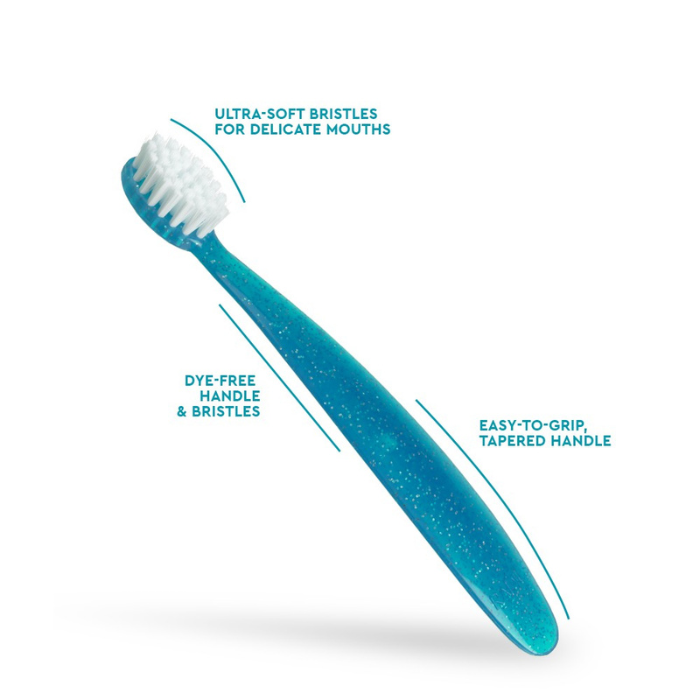 Radius Totz Brush - Light Blue Sparkle/ White (18 months+)