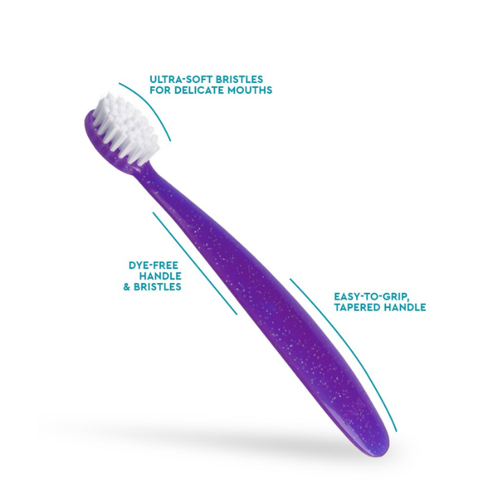 Radius Totz Brush - Light Purple Sparkle/ White (18 months+)