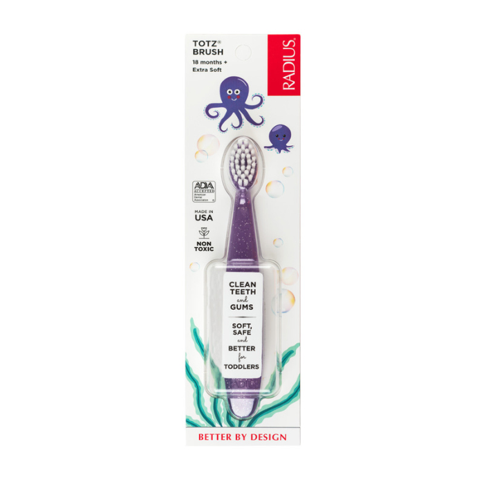 Radius Totz Brush - Light Purple Sparkle/ White (18 months+)