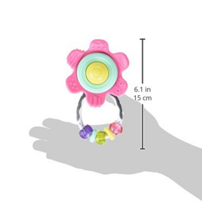 Infantino Spin and Rattle Teether - Pink