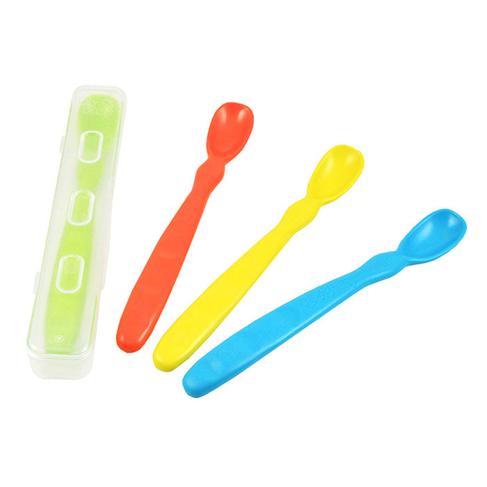 Re-play Recycled Infant Spoons with Travel Case - Primary