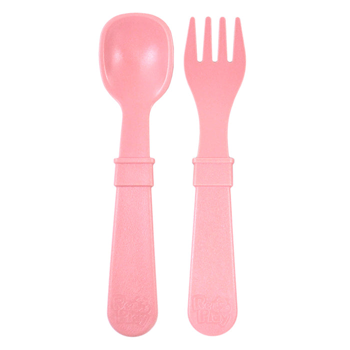 Re-play Recycled Toddler Spoon and Fork - Blush