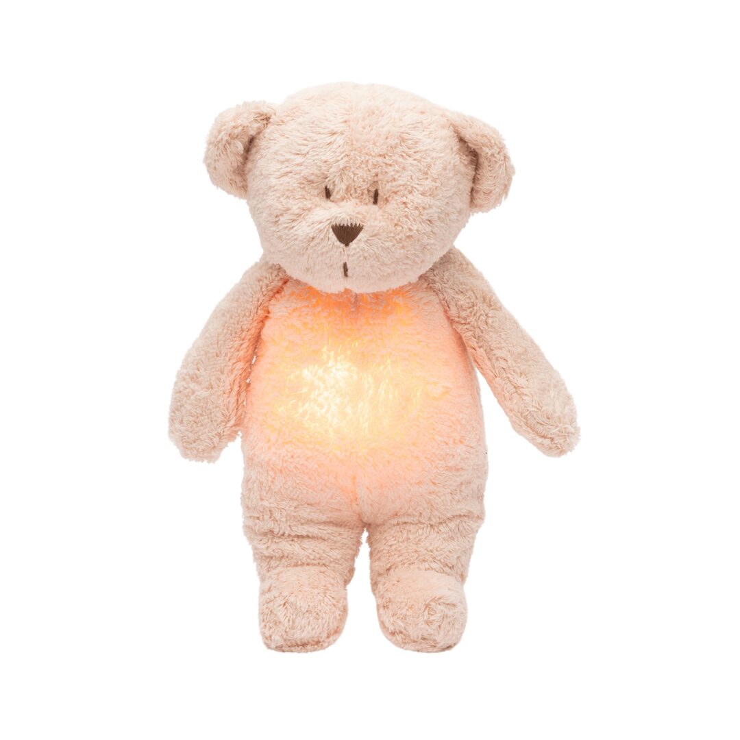 Moonie Organic Humming Bear with Lamp - Rose