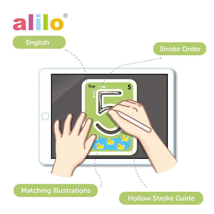 Alilo Educational Stencil Set - Alphabet and Numbers (for Magic LCD Writing Board)