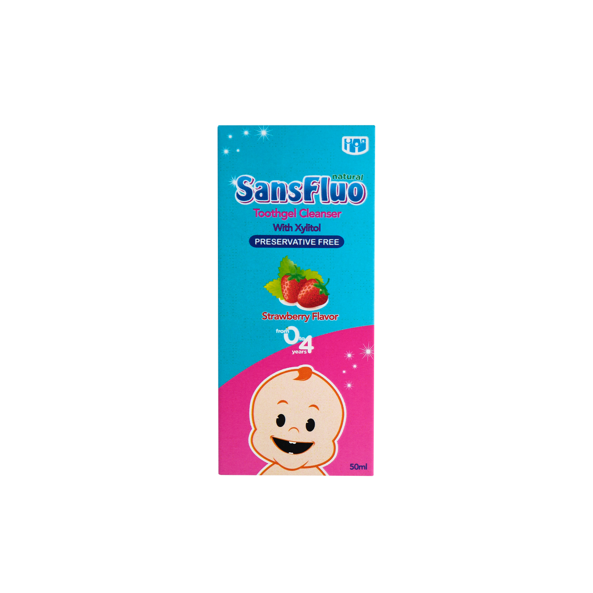 SansFluo Natural Toothgel Cleanser Strawberry Flavor 50ml