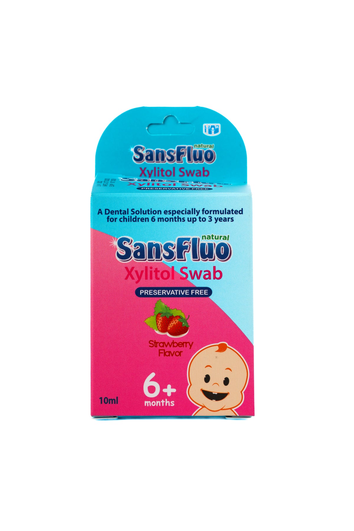 SansFluo Natural Xylitol Swab 10ml