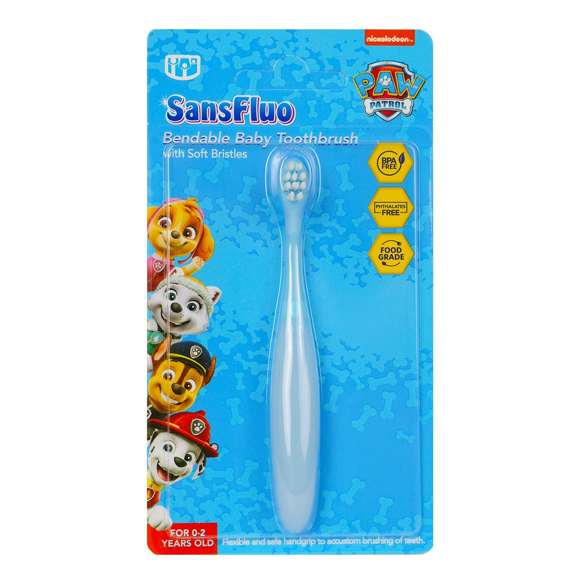 SansFluo Bendable Baby Toothbrush - Blue