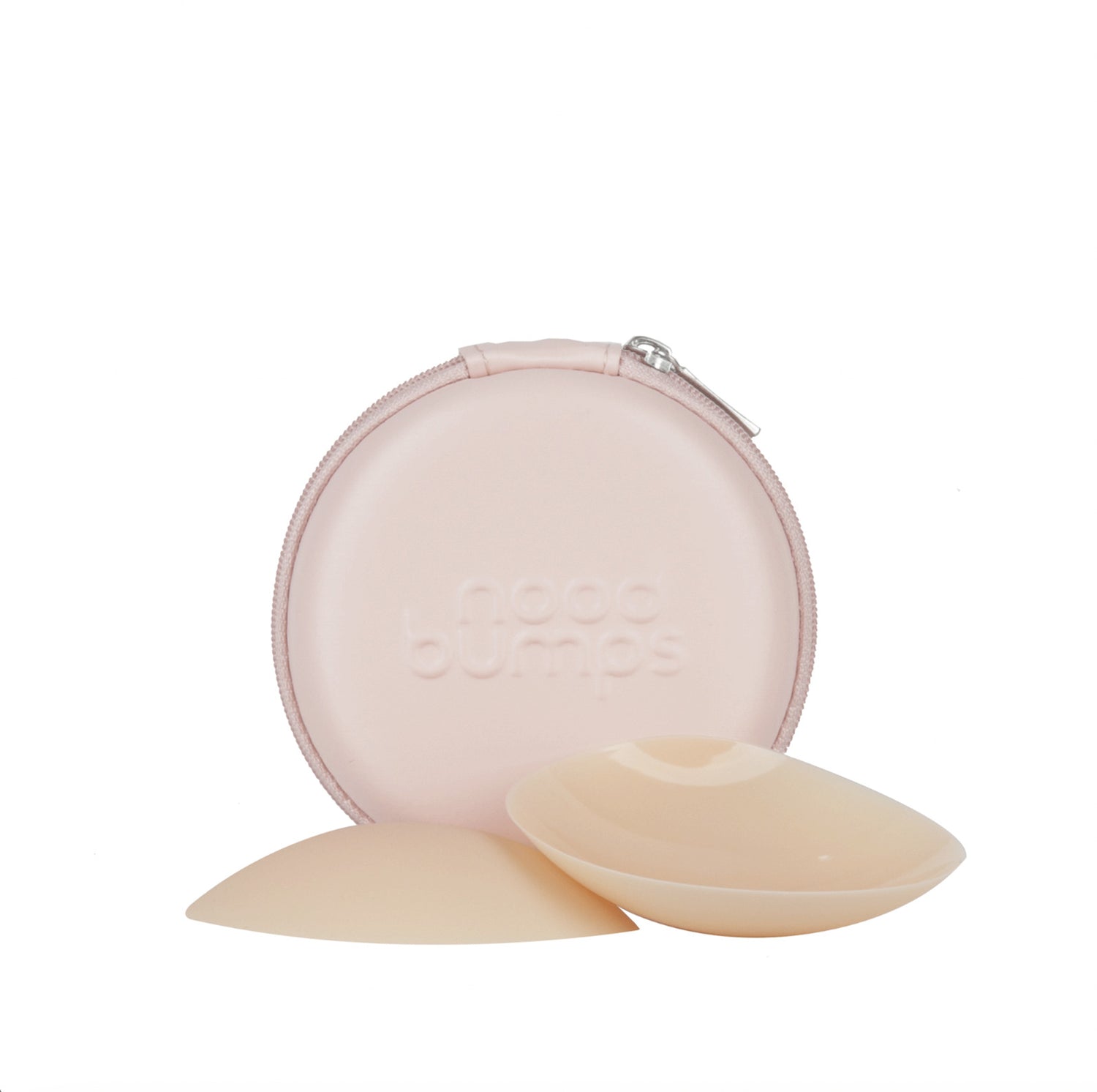 Nood Bumps Seamless Nipple Covers With Adhesive and Travel Case - Nude