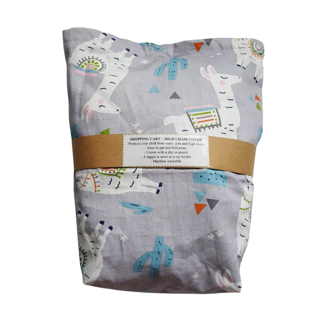 Sew Childhood Shopping Cart / Highchair Cover - Llama Gray