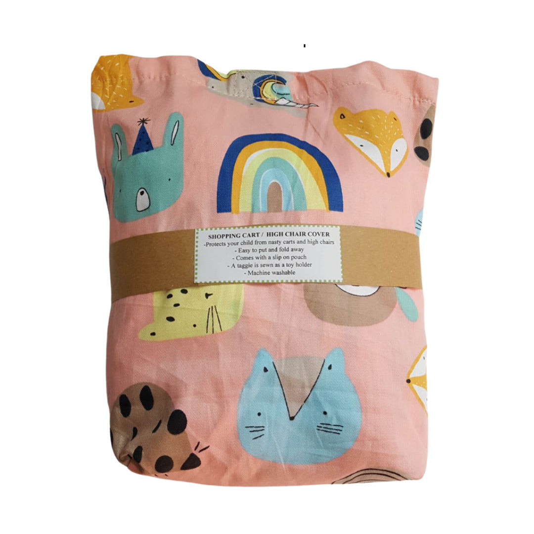 Sew Childhood Shopping Cart / Highchair Cover - Wonderwoods Peach