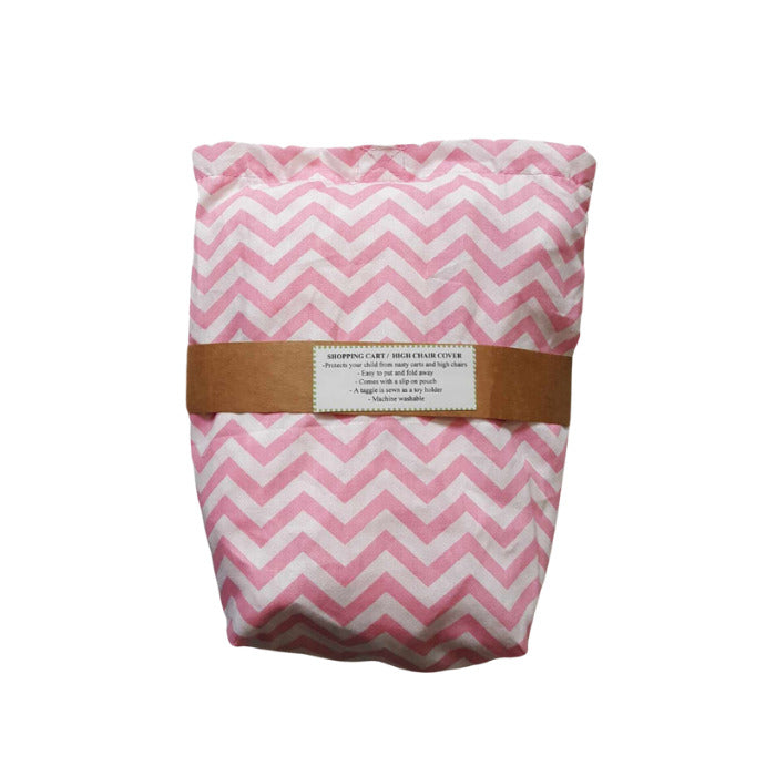 Sew Childhood Shopping Cart / Highchair Cover -Chevron Pink
